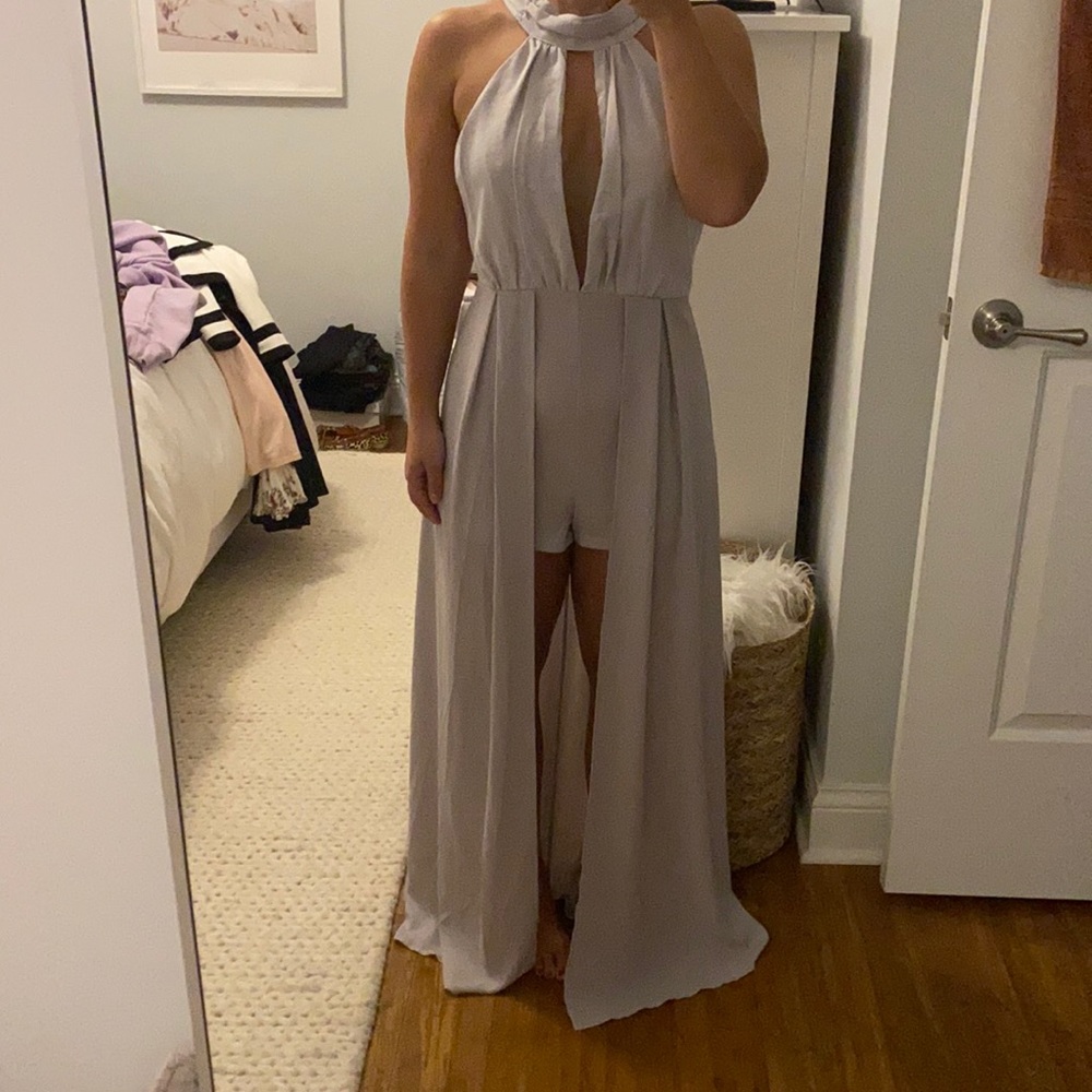 Grey romper dress